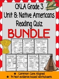 CKLA Grade 3 Unit 8 Native Americans Reading Quiz BUNDLE (
