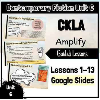 Preview of CKLA Grade 4, Unit 6 Contemporary Fiction Guided Google Slides (Amplify)