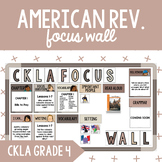 CKLA Grade 4 Unit 7 American Rev. Focus Wall: I Can Statem