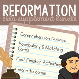 CKLA Grade 5 Unit 6 Reformation Quiz, Vocabulary Cards + {BUNDLE}