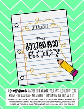 Preview of CKLA Human Body, Grade 1 Active Listening Journal