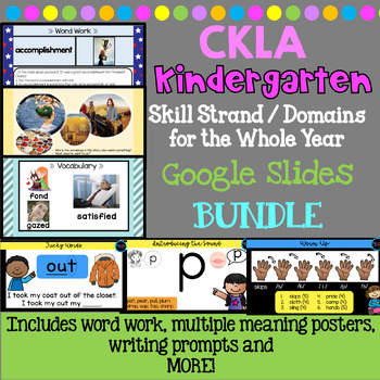 Preview of CKLA Kinder BUNDLE of Google Slides for the Whole Year Skills and Domains