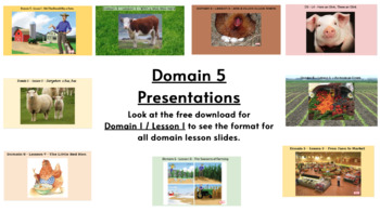 Preview of CKLA Kindergarten - Domain 5 - Farms - Presentation Slides