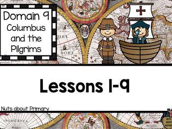 Preview of CKLA Kindergarten Domain 9 Columbus & The Pilgrims Flipchart Google Slides PP