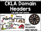 CKLA Kindergarten Domain Headers