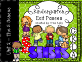 CKLA Kindergarten Knowledge Unit 2 The Five Senses Exit Passes