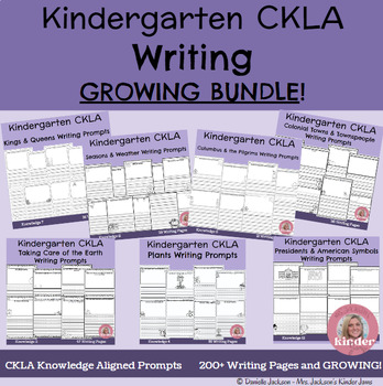 Preview of CKLA Kindergarten Knowledge Writing Prompts & Templates GROWING BUNDLE!