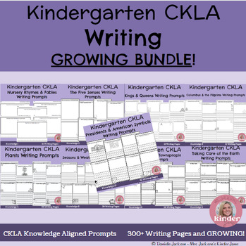 Preview of CKLA Kindergarten Knowledge Writing Prompts & Templates GROWING BUNDLE!