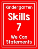 CKLA Kindergarten Skill Unit 7 We Can Statements