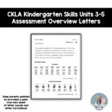 CKLA Kindergarten Skills Assessment Parent Letters | Units 3-5