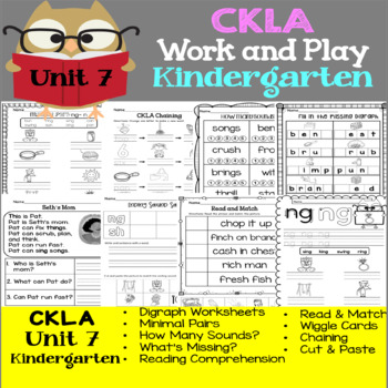 Preview of CKLA Kindergarten Skills: Work and Play Unit 7 for 1st and 2nd Edition