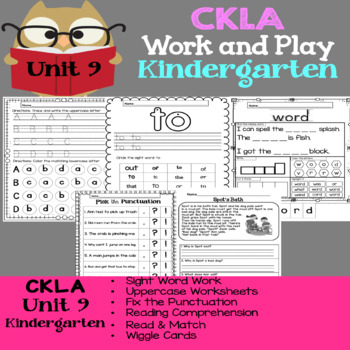 Preview of CKLA Kindergarten Skills: Work and Play Unit 9 for 1st and 2nd Edition