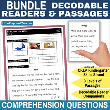Preview of CKLA Kindergarten Skills Strand Aligned Decodable Readers Passages Comprehension