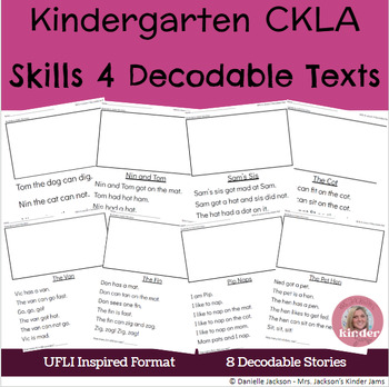 Preview of CKLA Kindergarten Skills 4 Decodable Texts (UFLI Inspired)