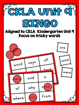 CKLA Kindergarten Skills Unit 9 BINGO by First Grade is Fantabulous