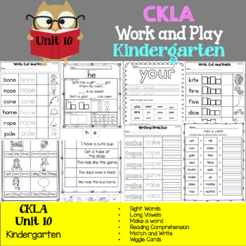 Preview of CKLA Kindergarten Skills: Work and Play Unit 10 for 1st and 2nd Edition