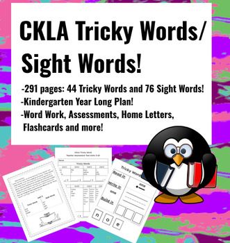 Preview of CKLA Kindergarten Tricky Word Sight Word Year BUNDLE! Worksheets, morning work