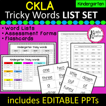 Preview of CKLA Kindergarten Tricky Words LIST SET