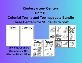 Preview of CKLA Kindergarten, Unit 10: Colonial Town and Townspeople, Centers (3)