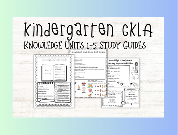 Preview of CKLA Knowledge 1-5 Kindergarten Study Guides | Vocab Practice | Parent Guides