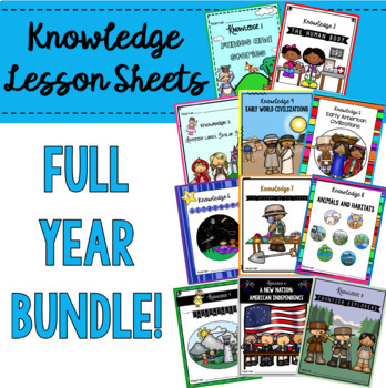 Preview of CKLA Knowledge Lesson Sheets - FULL YEAR BUNDLE!