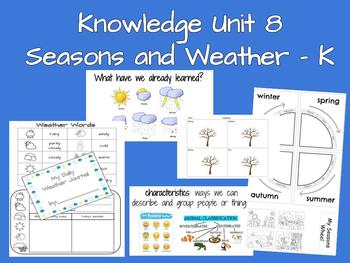 Preview of CKLA Knowledge Unit 8, Kindergarten; Seasons and Weather