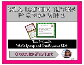 Preview of CKLA Learning Targets: Unit 2