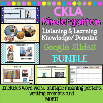 Preview of CKLA Google Slides Listening/Knowledge Bundle Kindergarten (Amplify, EngageNY)