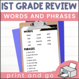 CKLA Skills 1st Grade Review: Words and Phrases Fluency Packet
