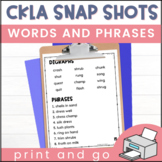 CKLA Skills 1st Grade Unit 1 Snap Shots: Words and Phrases