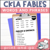 1st Grade CKLA Skills Unit 3 Fables: Words and Phrases Flu