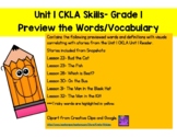 CKLA Skills Grade 1- Unit 1 Preview the Spellings and Vocabulary