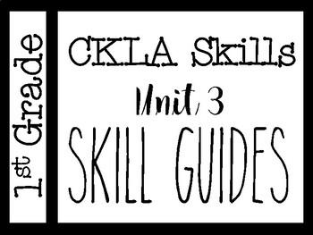 Preview of CKLA Skills - Unit 3 Guides EDITABLE- 1st Grade