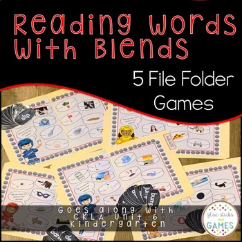 Sticking with Blends Sc st sounds language Centers File Folder Games 2nd 