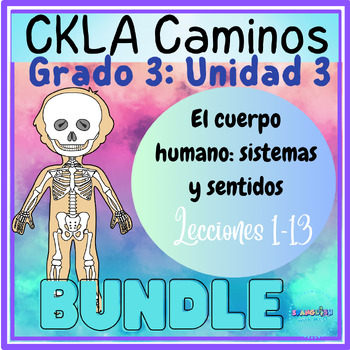 Preview of CKLA- Spanish Amplify Unit 3 /Lessons 1-13 Slideshows presentations Bundle