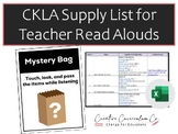 CKLA Supply List for Teacher Read Aloud Domains Grades K, 1, 2, 3