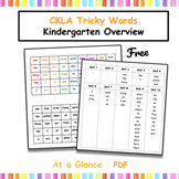 CKLA Tricky Word List Kindergarten Overview