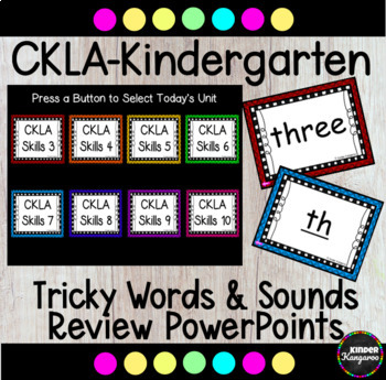 Preview of CKLA Tricky Words and Sounds Review PowerPoint (Kindergarten)