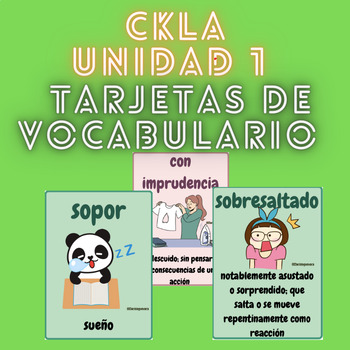 Preview of CKLA UNIDAD 1 - Tarjetas de vocabulario ESPANOL: el viento en los sauces