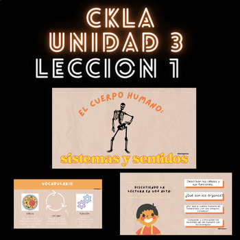 Preview of CKLA - UNIT 3 LESSON 1 SPANISH SLIDES : El cuerpo humano