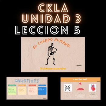 Preview of CKLA - UNIT 3 LESSON 5 SPANISH SLIDES : El cuerpo humano