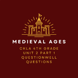 CKLA Unit 2 Questionwell Quizzes Grade 4 Medieval Times PART 1