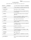 CKLA Unit 2 Vocabulary Match