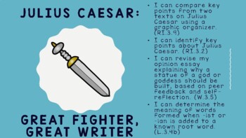 Preview of CKLA Unit 4, Lesson 8: Julius Caesar- Great Fighter, Great Writer