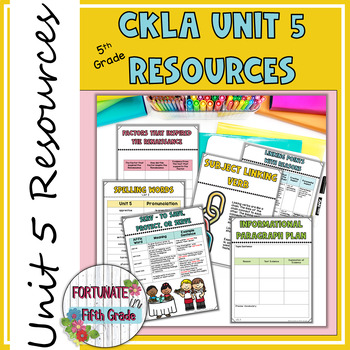 Preview of CKLA Unit 5 Resources 5th Grade
