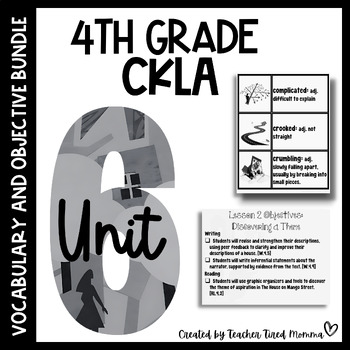 Preview of 4th Grade- CKLA Vocabulary and Objective *Bundle* Unit 6: Contemporary Fiction