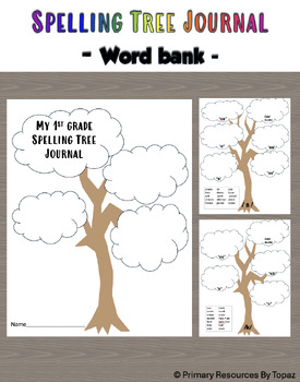 Preview of CKLA spelling Tree Journal with WORD BANK-1st grade