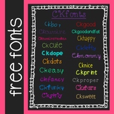 CKfonts 20 Free Fonts for Teachers! (Personal and Classroom Use)
