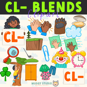 CL- Beginning Blends Words Clipart by Muggy Studio