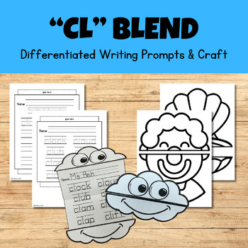 Preview of CL Beginning Consonant Blend Writing Craftivity - Phonics Writing & Craft